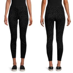 New Nanette Lepore Black Leopard Print Leggings Size Small